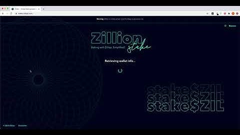 Zillion - Login and Mainnet Staking via ZilPay