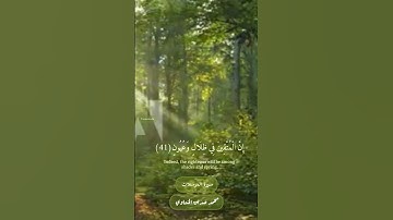 إن المتقين في ظلال وعيون #قران_كريم #تلاوة_خاشعة #المنشاوي