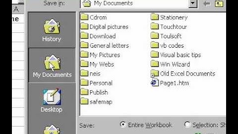 Microsoft Office Excel 2000 Save a workbook as a web page
