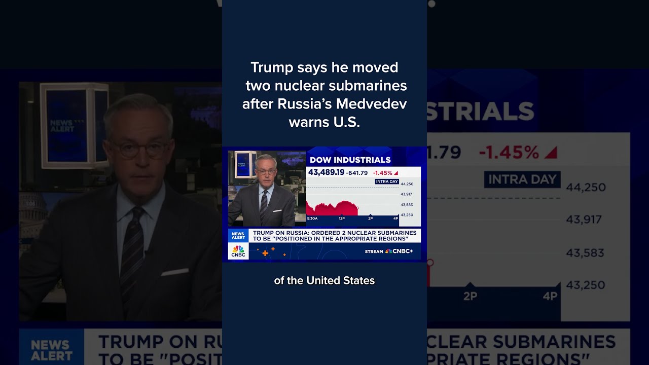 Trump Says He Moved Two Nuclear Submarines After Russia S Medvedev Warns U 
