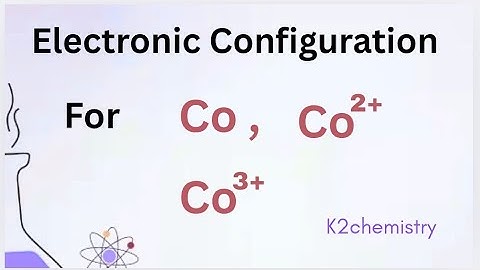 Electronic configuration for Co, Co2+, Co3+ (cobalt and cobalt ions configuration)