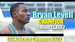 Bryan Levell Is The Champion Boys 100M Final Class 1 Issagrace Champs 2022