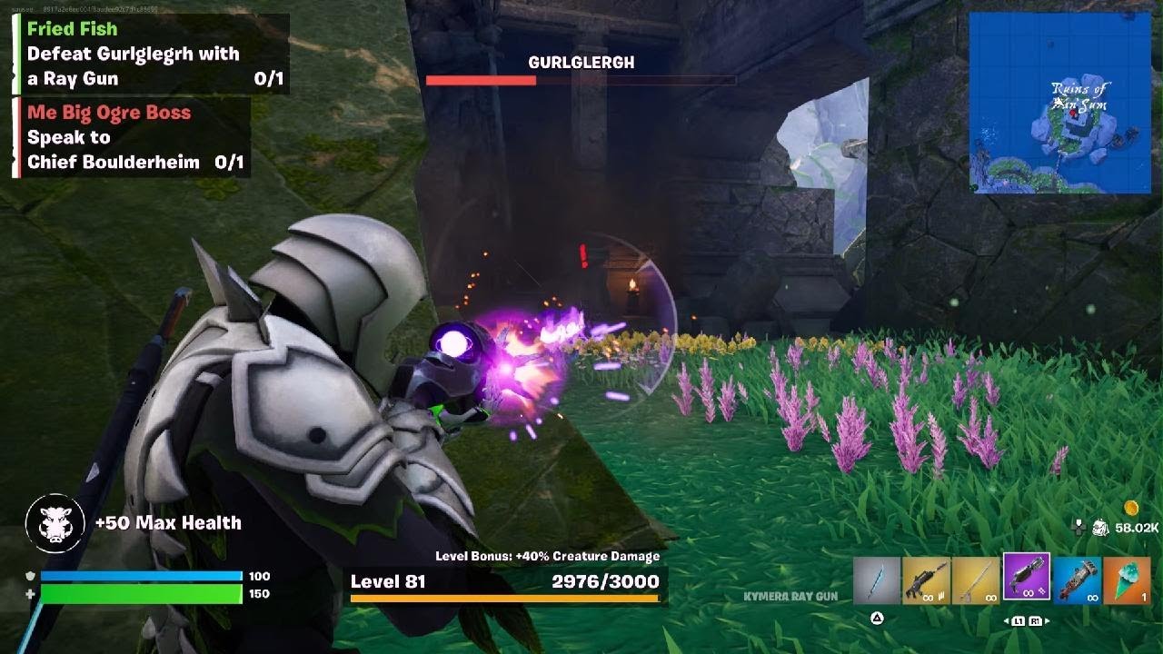 Kraken Boss Fight (Fortnite) Questline Playthrough(Part 15) Defeat Gurlglegrh with Raygun & Oro Wife