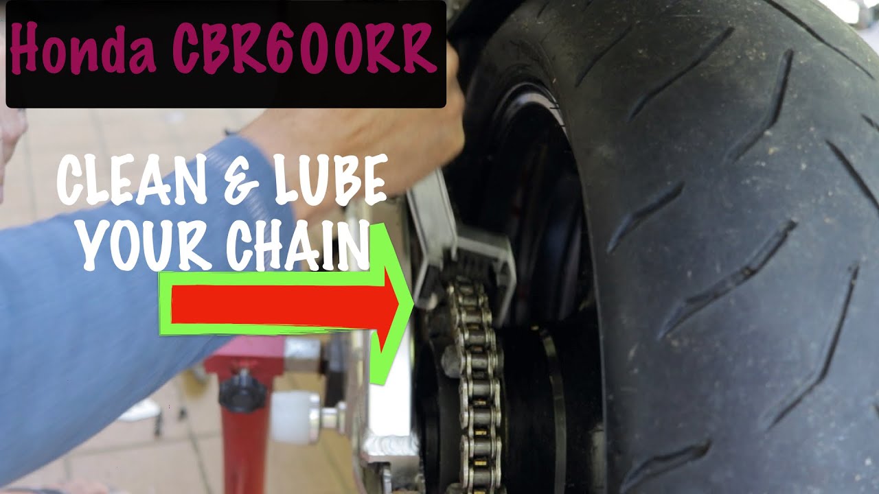 How to Clean and Lube a Chain  2004 HONDA CBR600RR - YouTube