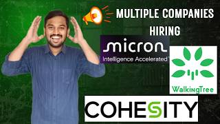 Cohesity🔥 Micron🔥 Walking Tree🔥 IT Works🔥 Softeon Hiring NOW | QA, Product & Software Engineers 🚀 screenshot 1