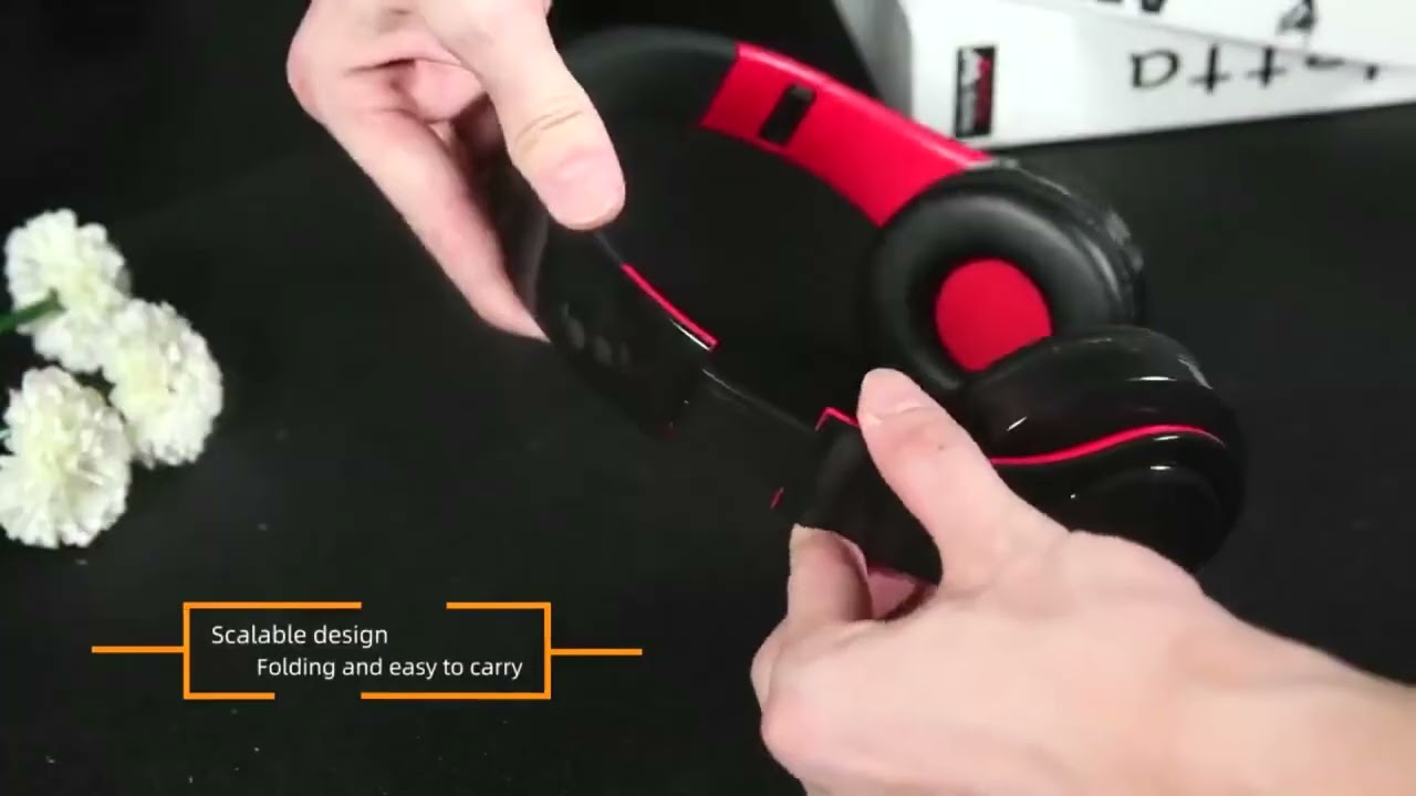 HIFI Stereo Earphones Bluetooth Headphone Music Headset FM and Support SD Card with Mic - Order now