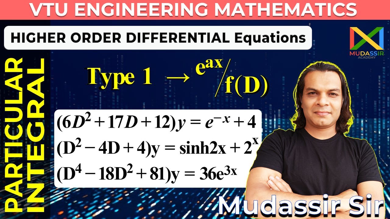 🚀 Particular Integral Type 1 e^ax Higher Order Differential Equations | VTU Engineering Mathematics