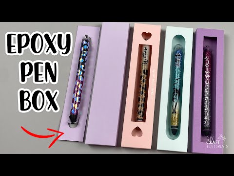 EPOXY PEN BOX 튜토리얼 | DIY 수지 펜 상자 | 반짝이 펜 | 개인 및 상업적 사용 템플릿