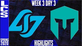 CLG vs IMT Highlights | LCS Spring 2020 W3D3 | Counter Logic Gaming vs Immortals