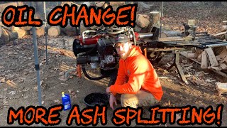 #43 Oil Change on the RuggedMade Log Splitter and Splitting More Ash Firewood