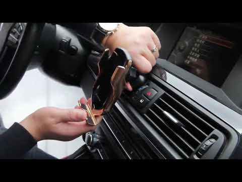 R1 ტელეფონის დამჭერი ვაერლეს დამტენით მანქანაში დასაყენებლად