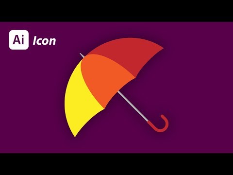 [일러스트레이터 강좌] 우산 아이콘 만들기