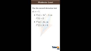 Classify critical points as max, min, or neither in 30 sec #shorts #math #tutorda