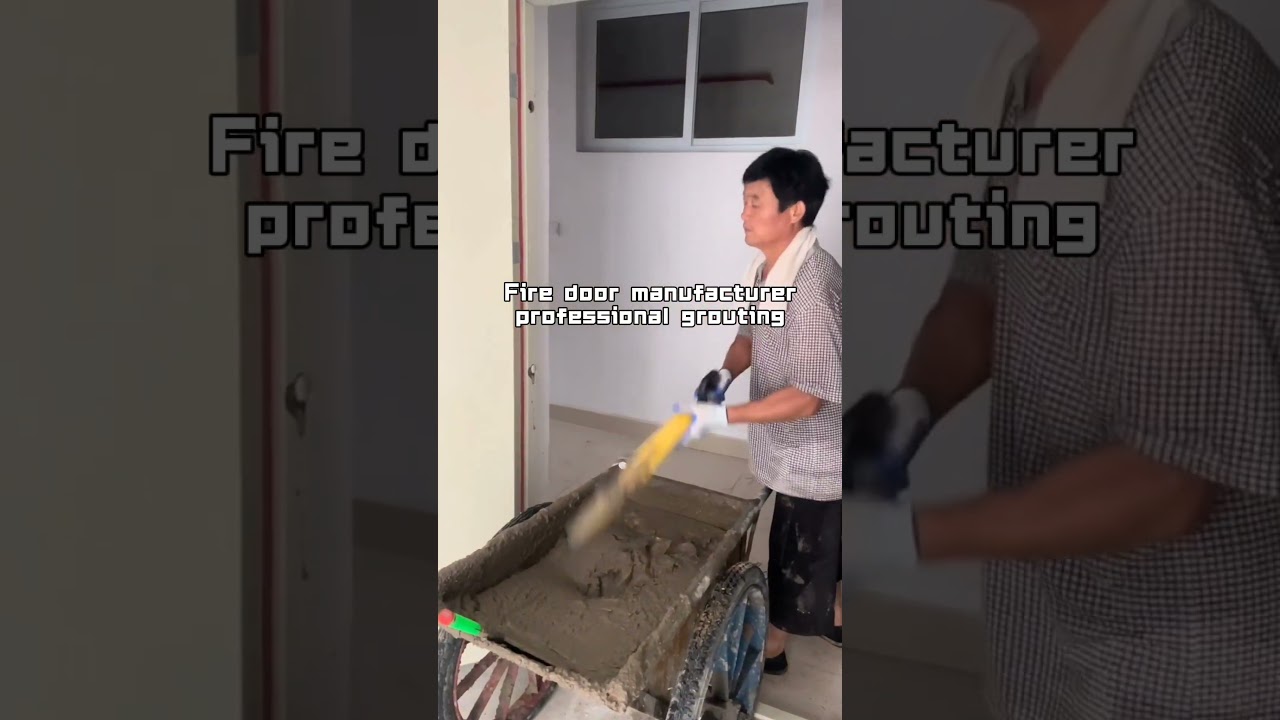 Professional grouting of fire doors 