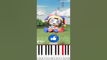 How many times Pomni catch motion? The Amazing Digital Circus (@ssielstudio) - Octave Piano Tutorial