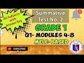 Grade 1 MELC-Based SUMMATIVE TEST NO. 2- All Subjects with Answer Key Mp3 Song