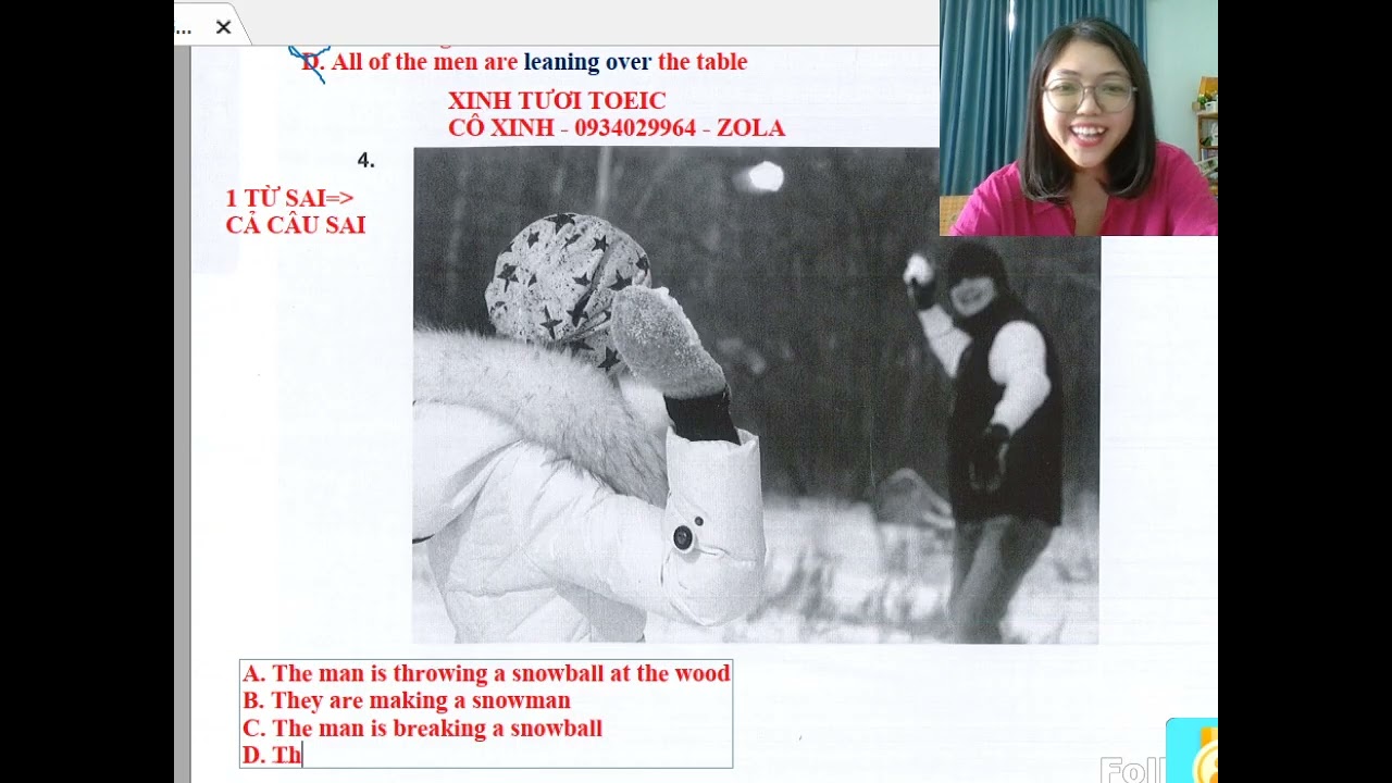 TIẾP TỤC PART 1 LISTENING TOEIC HIỆU QUẢ 2025