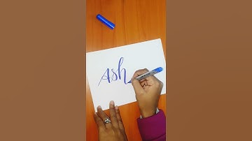 Calligraphy Writing of the Name #Ashlyn on request in last video with Doms Brush Pens! #Viral