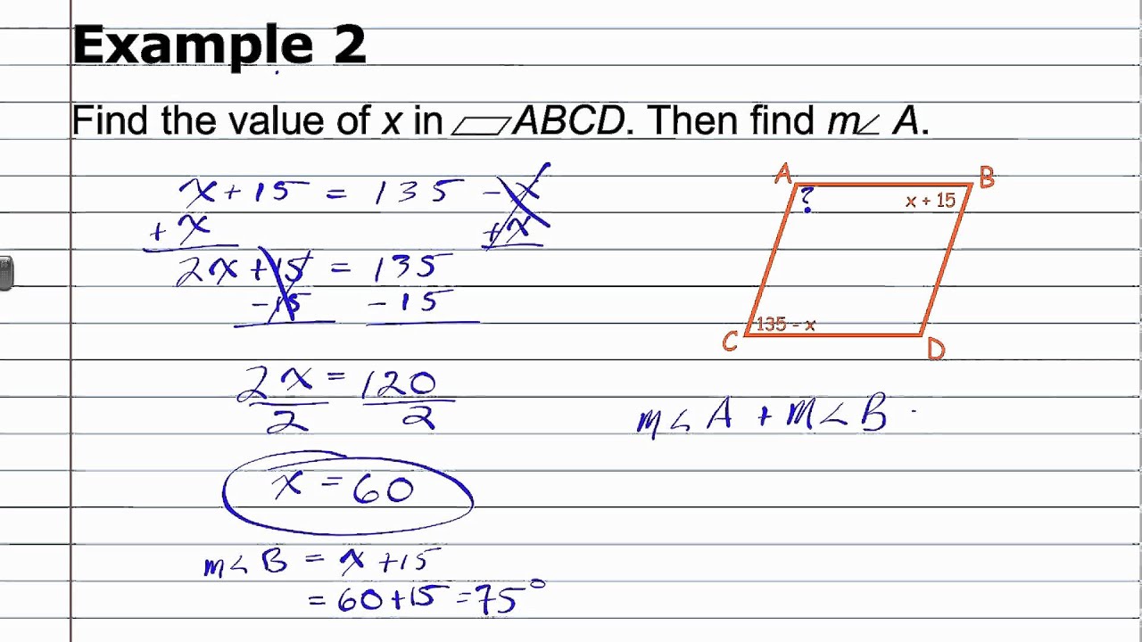 Using Properties of Parallelograms | Geometry How To Help - YouTube