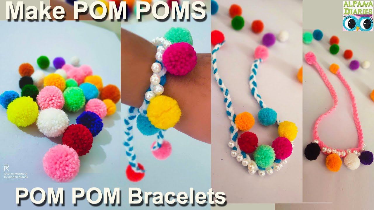 ADSIASIA Pom Pom Keychain Silicone Key Ring Keychain Bracelet India | Ubuy