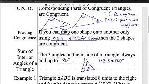 Geometry Notes 2-1 Rigid Transformations