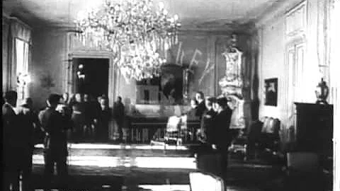 Czechoslovakia in 1943.  Hacha and Frick.  Archive...