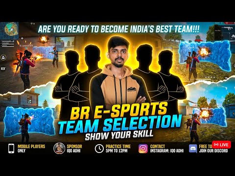 🪙 IQO E-SPORTS PLAYER SELECTION SHOW YOUR SKILL  #ff #freefire #fflive #fftamil