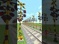 Railway level Railroad crossing trains Minecraft【 踏切 電車 アニメ】マイクラ ふみきり 117-01
