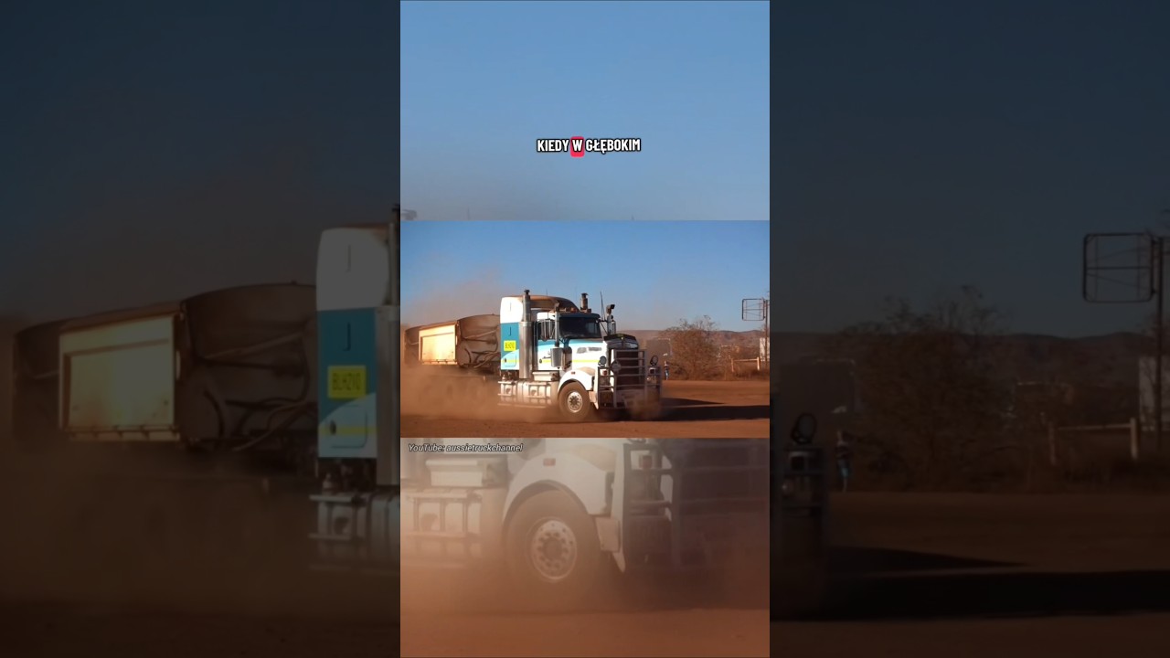 AUSTRALIJSKIE POCIĄGI DROGOWE #motoryzacja #ciężarówka #ciężarówki #shorts #shortsfeed