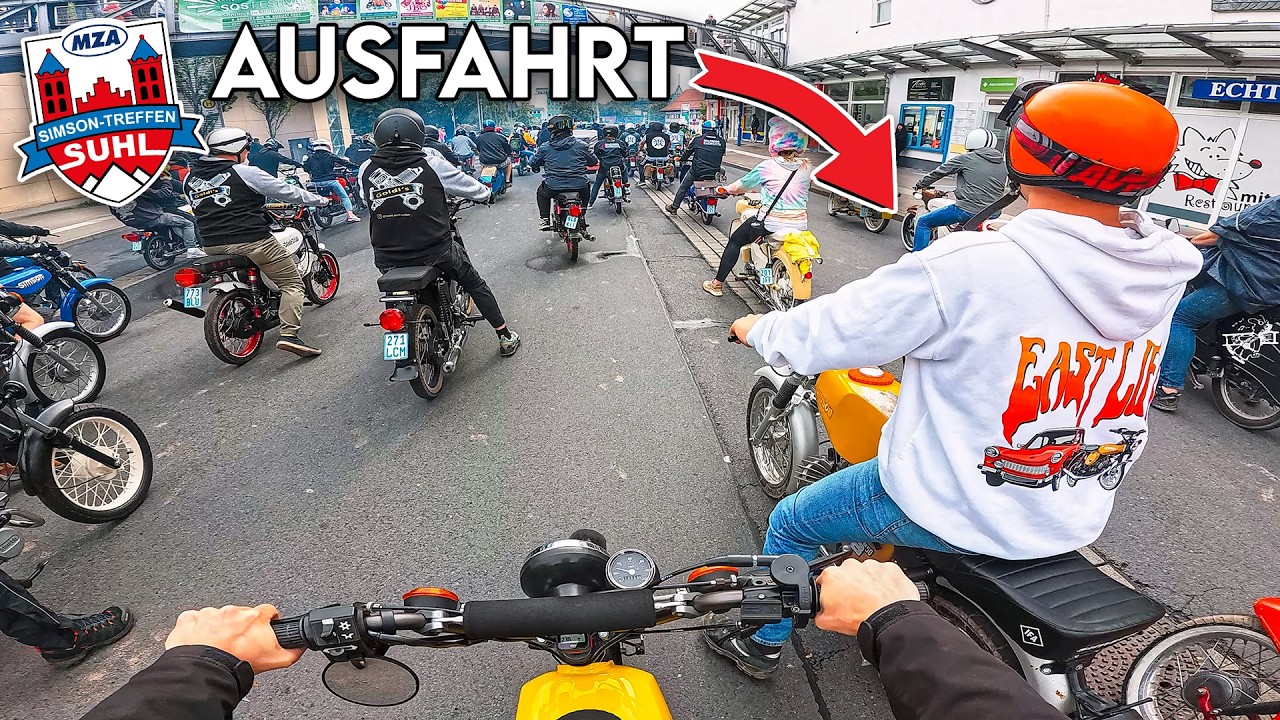 Komplette AUSFAHRT auf dem SIMSON TREFFEN SUHL 2024 | Simson Motovlog