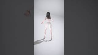 Elegant Fantasy Character in White Dress - AI Rigged 3D Character