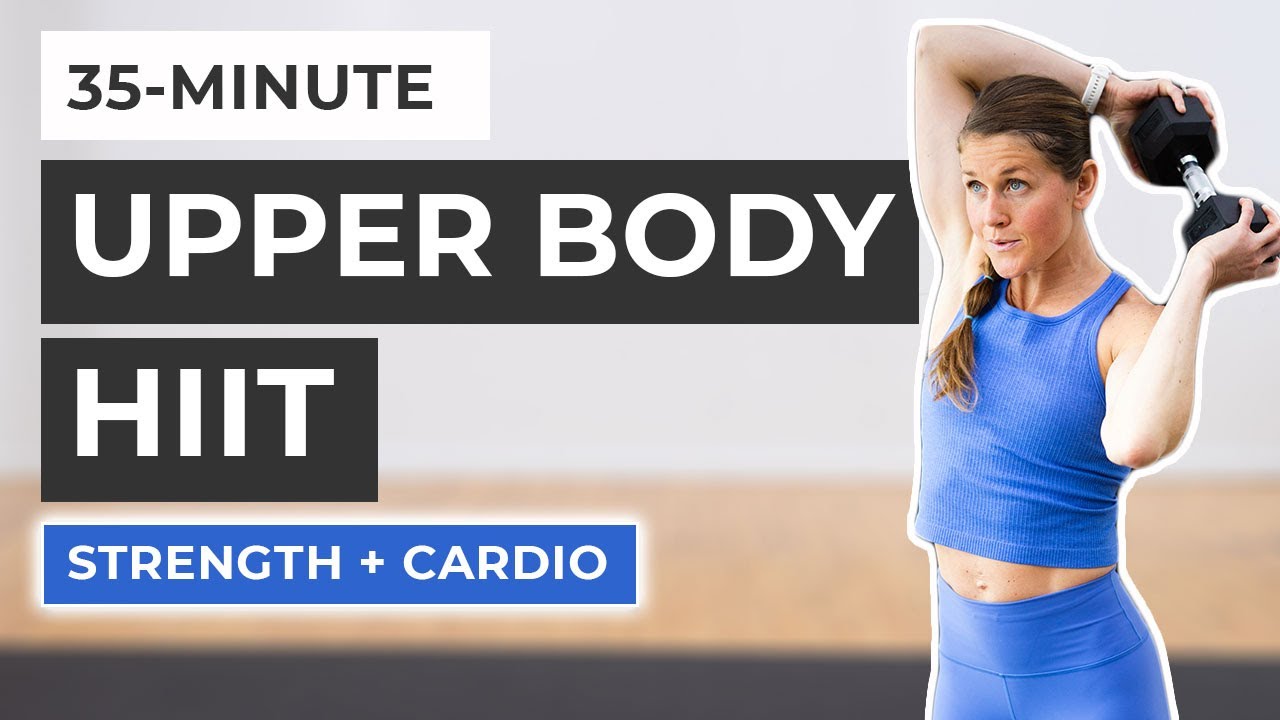 HIIT UPPER BODY WORKOUT For Women At Home - Upper Arms, Chest