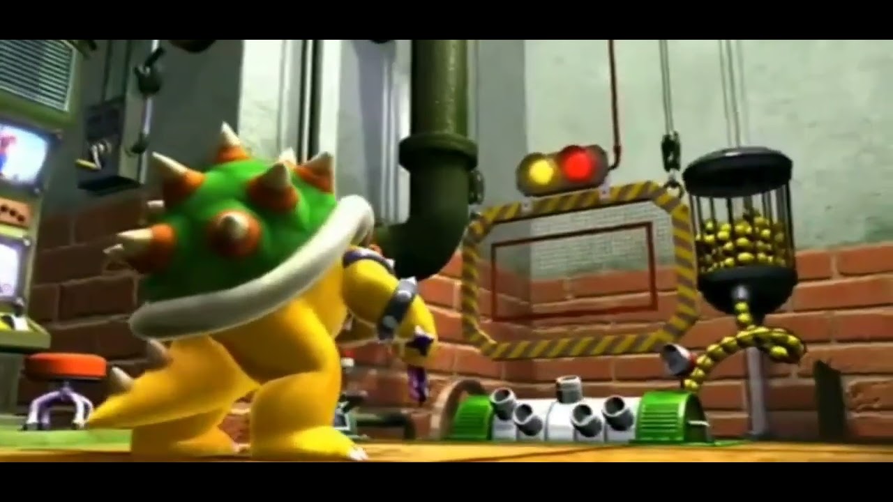 Bowser's Tennis Ball Machine Malfunction Mario Power Tennis Bloopers