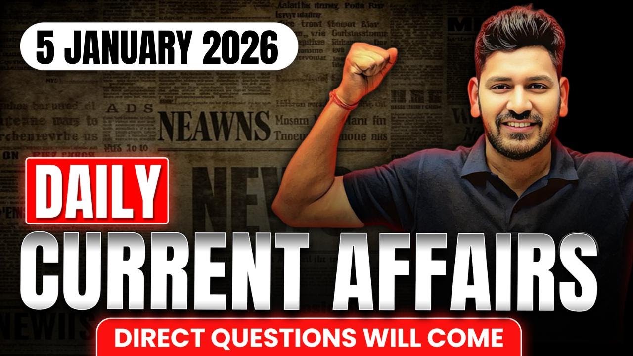 5 January 2026 Daily Current Affairs by Vishal Sir for all One day ...