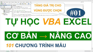 Học VBA trong Excel qua 101 chương trình mẫu | #01 tăng giá trị cho vùng được chọn