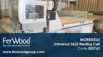 Cnc Machine Centres With Flat Tables in action - MORBIDELLI Universal 3622 Nesting Cell-Ferwoodgroup