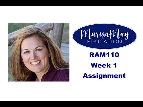 RAM110 - Help for the Week 1 Assignment Template