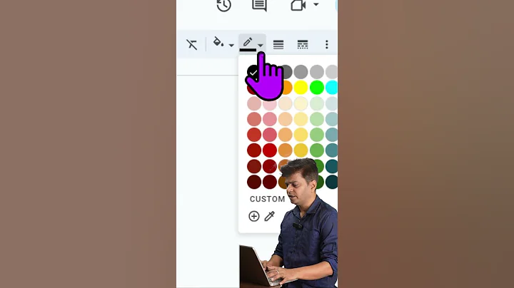How to color table border in Google docs? #shortsvideo #googledocsuse