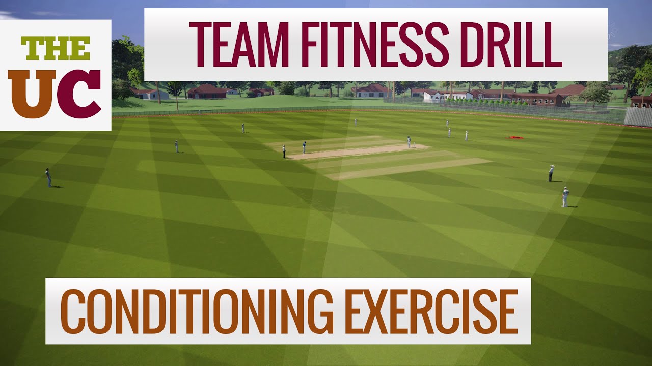 Cricket Fitness Drill Team Fitness & Conditioning Exercise (Simple
