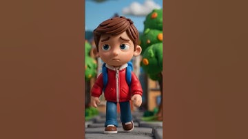 a boy sad but goes to school  #DreamScreenAI