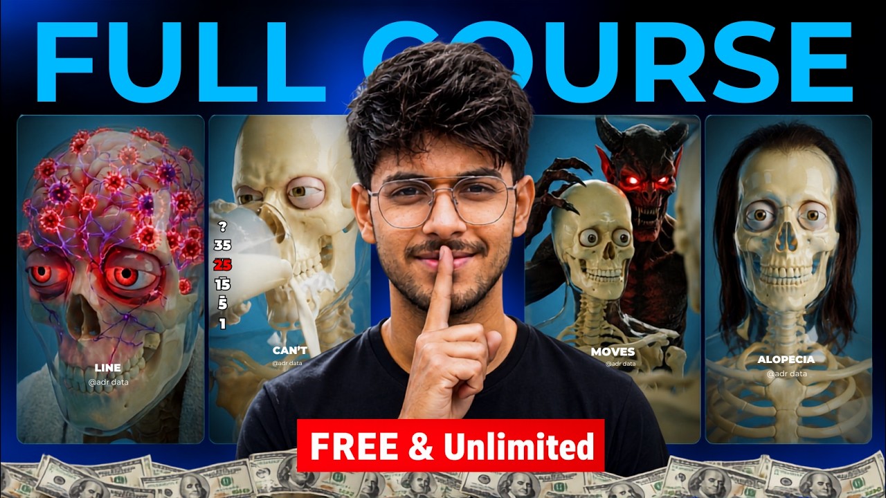 Make Viral Ai Skeleton Educational Shorts With AI (Very Easy Method)