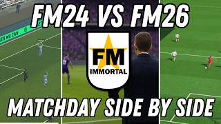 Comparing the matchday experience for #FM24 and #FM26