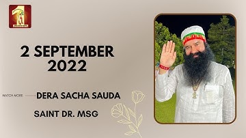 2 September 2022 | Live Naamcharcha  | @SaintMSGInsan  | Dera Sacha Sauda, Sirsa