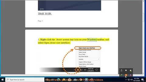 Open Avast Antivirus user interface & Avast Settings