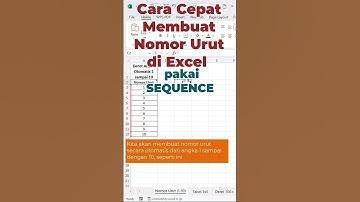 Cara Cepat Membuat Nomor Urut di Excel pakai SEQUENCE #shorts  #belajarexcel #exceltips