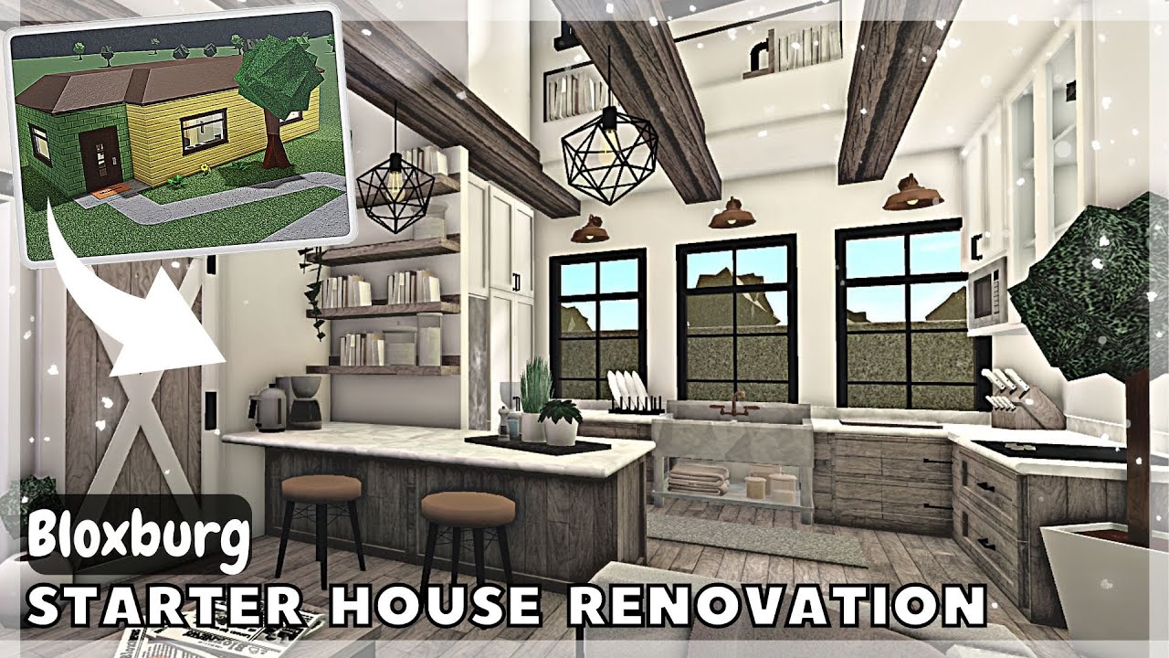 BLOXBURG Starter House Renovation Speedbuild Bloxburg House Build