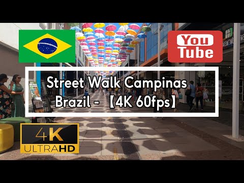 🇧🇷 Virtual Street Tour Campinas - Brazil - 【4K 60fps】
