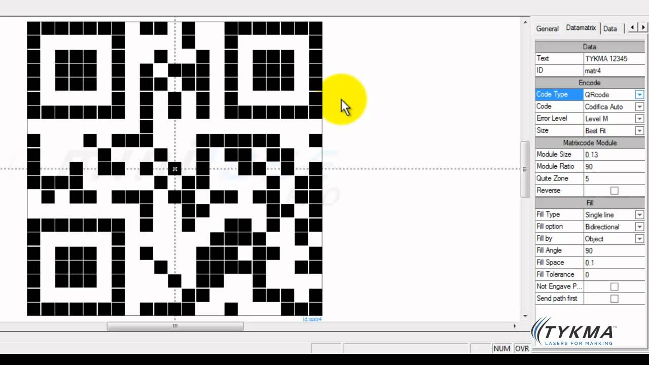 TYKMA Minilase™ Pro Tutorial 8 - Creating 2D and QR Codes - YouTube