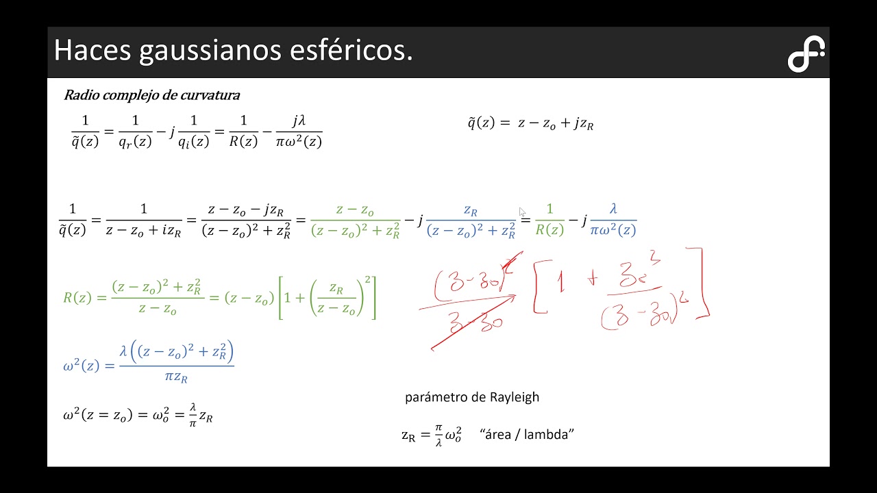 Física del laser: Modos transversales II y propagación de haces gaussianos en cavidades