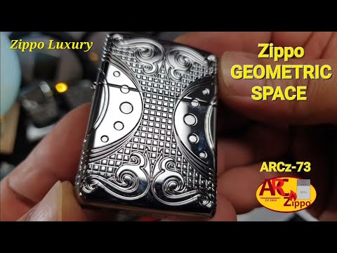 激美品AXXECLASSICBOHEMIAN HYBRIDU-ZIP4x3 Zippo GEOMETRIC DESIGN (49079) | High Polish Chrome | Zippo